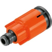 GARDENA Wasserstecker mit Stoppventil 5797-20, Hahnstück orange/schwarz