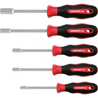 GEDORE Red 2K-Steckschlüssel-Satz, 5-teilig rot/schwarz,  SW 6mm - 13mm
