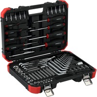 GEDORE Red TORX-Schraubwerkzeugsatz, 1/4" + 1/2", 75-teilig, Werkzeug-Set rot/schwarz, im Koffer