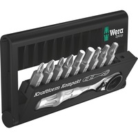 Wera Kraftform Kompakt Zyklop Mini 1, 10-teilig, Werkzeug-Set Bit-Satz inkl. Umschalt-Bitknarre, 1/4"