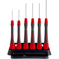 Wiha Feinschraubendreher-Set PicoFinish grau/rot, 7-teilig, inkl. Halter