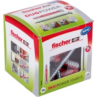 fischer Dübel DUOPOWER 10x80 S LD hellgrau/rot, 10 Stück, mit Schraube