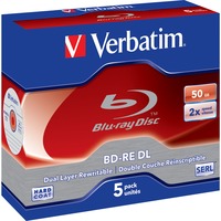 Verbatim BD-RE DL 50 GB, Blu-ray-Rohlinge 2fach, 5 Stück, Retail