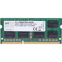 G.Skill SO-DIMM 4 GB DDR3-1600  , Arbeitsspeicher F3-1600C9S-4GSL