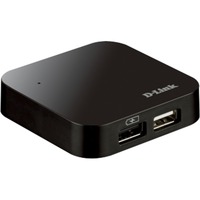 D-Link DUB-H4, USB-Hub schwarz, mit Netzteil