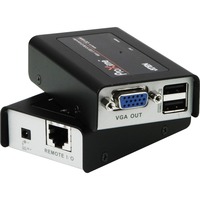 ATEN CE100 MINI USB KVM Extender, KVM-Switch schwarz/silber