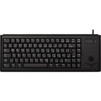 CHERRY Slim Line G84-4400, Tastatur schwarz, DE-Layout, Cherry Mechanisch, integr. Trackball