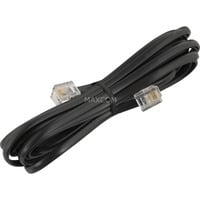 goobay Telefonkabel RJ-11 4-Pin schwarz, 3 Meter