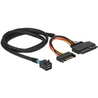 DeLOCK Adapterkabel SFF-8643 > U.2 SFF-8639 + SATA Stromanschluss schwarz, 75cm