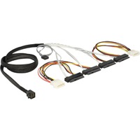 DeLOCK Adapterkabel miniSAS HD SSF8643 > 4x SFF8482 50cm