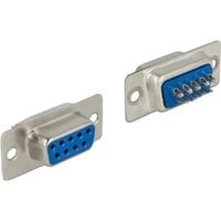 DeLOCK Steckverbinder Sub-D 9Pin Buchse, Lötversion, Stecker silber, frei belegbar