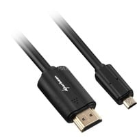 Sharkoon Kabel HDMI Stecker > micro HDMI Stecker schwarz, 1,5 Meter, HDMI 2.0 4K