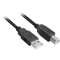 Sharkoon USB 2.0 Kabel, USB-A Stecker > USB-B Stecker schwarz, 0,5 Meter