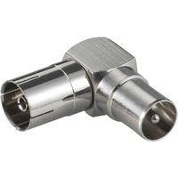 goobay 90°-Winkeladapter Koaxial-Stecker auf -Buchse silber