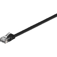 goobay Patchkabel RJ45 Stecker > RJ45 Stecker CAT.6 U/UTP schwarz, 1 Meter, Flachkabel