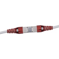 goobay Werkzeugloser Kabelverbinder "slim" Cat.6, STP, Kupplung grau/rot, indoor