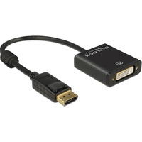 DeLOCK Adapter DisplayPort 1.2 > DVI Buchse 4K schwarz, 20cm