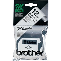 Brother Schriftband M-K231 12 mm, Schwarz auf Weiß