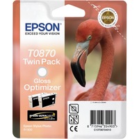 Epson Gloss Optimizer T0870 Ultra Gloss High-Gloss 2, Tinte Doppelpack, Retail