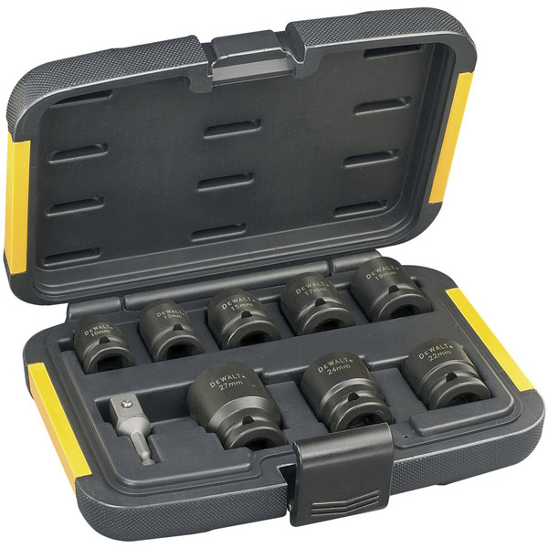 DEWALT Extreme Impact Steckschlüssel-Set DT7507 schwarz, 9-teilig, für Schlagschrauber