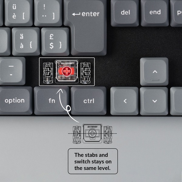 Keychron K1 Max, Gaming-Tastatur grau/orange, DE-Layout, Gateron Low Profile 2.0 Mechanical Brown, Hot-Swap, Aluminiumrahmen, RGB