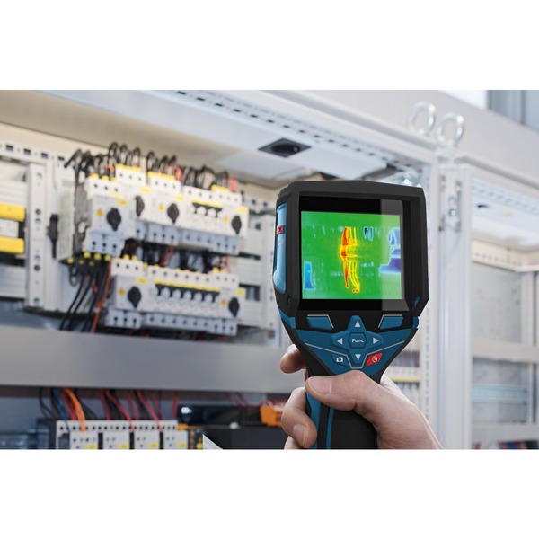 Bosch Akku-Wärmebildkamera GTC 400 C Professional, 12Volt, Thermodetektor blau/schwarz, Li-Ionen-Akku 2,0Ah, L-BOXX