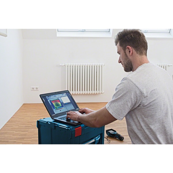 Bosch Akku-Wärmebildkamera GTC 400 C Professional, 12Volt, Thermodetektor blau/schwarz, Li-Ionen-Akku 2,0Ah, L-BOXX