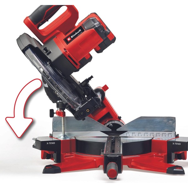 EINHELL Akku-Zug-Kapp-und Gehrungssäge TE-SM 36/10 L Li-Solo, 36Volt (2x18V) rot, ohne Akku und Ladegerät