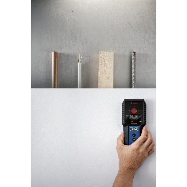 Bosch Ortungsgerät GMS 120-27 Professional blau/schwarz, mit Schutztasche und Li‑Ionen-Akku 3,7V 1,0Ah