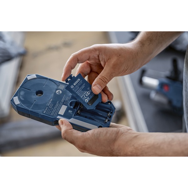 Bosch Ortungsgerät GMS 120-27 Professional blau/schwarz, mit Schutztasche und Li‑Ionen-Akku 3,7V 1,0Ah