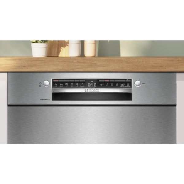 Bosch SMU4ETS08E Serie 4, Spülmaschine edelstahl (gebürstet), 60 cm, Home Connect