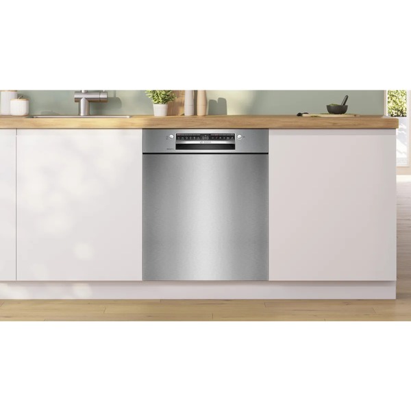 Bosch SMU4ETS08E Serie 4, Spülmaschine edelstahl (gebürstet), 60 cm, Home Connect