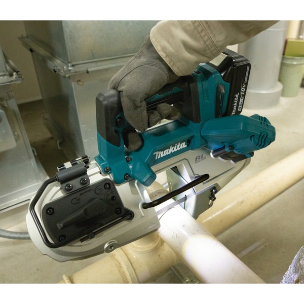 Makita Akku-Bandsäge DPB183Z, 18Volt blau/schwarz, ohne Akku und Ladegerät