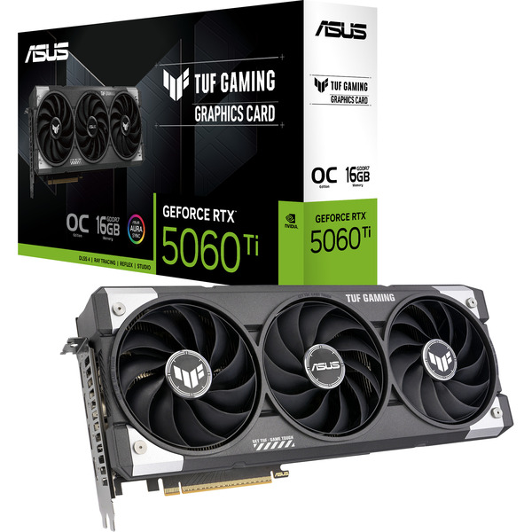 ASUS GeForce RTX 5060 Ti TUF GAMING OC 16GB, Grafikkarte DLSS 4, 3x DisplayPort, 1x HDMI 2.1