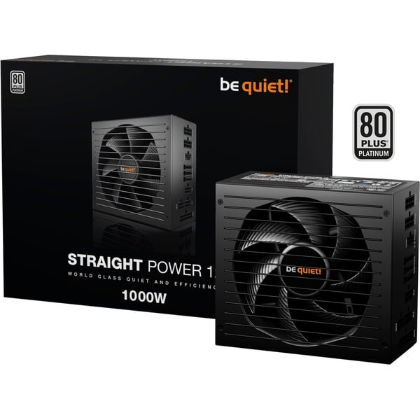 be quiet! Straight Power 12 Platinum 1000W ATX 3.1, PC-Netzteil schwarz, 1x 12-Pin High Power GPU, 4x PCIe, Kabel-Management , 1000 Watt