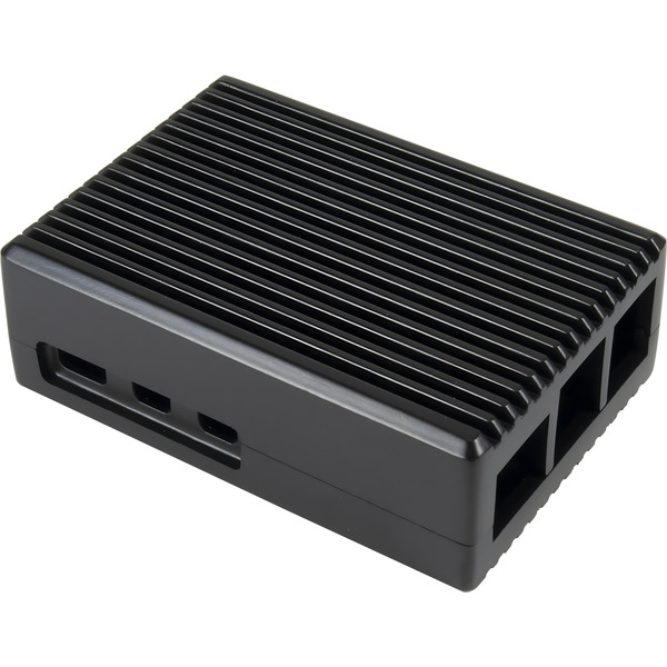 Inter-Tech ODS-739 Raspberry Alu Case, Gehäuse schwarz, für Raspberry Pi5