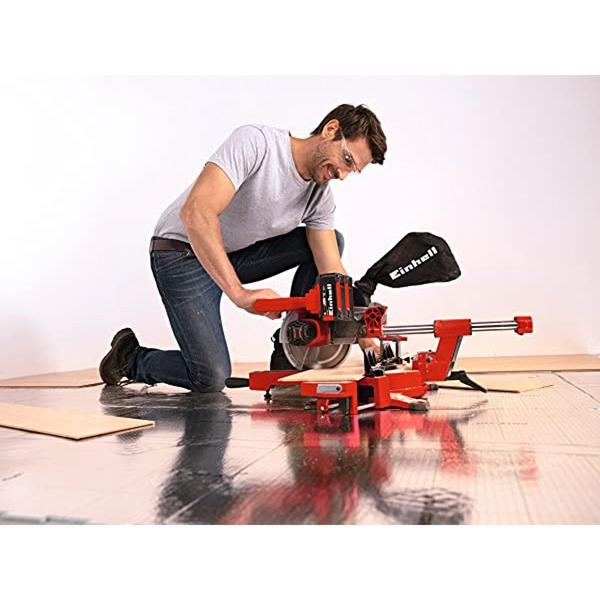 EINHELL Akku-Zug-Kapp-und Gehrungssäge TE-SM 36/210 Li-Solo, 36Volt (2x18V) rot, ohne Akku und Ladegerät