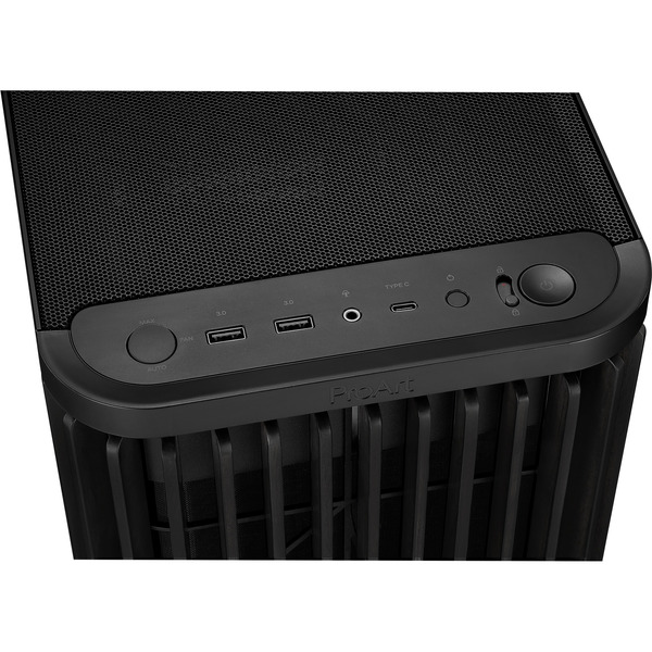 ASUS ProArt PA401 Wood Edition, Tower-Gehäuse schwarz, Tempered Glass