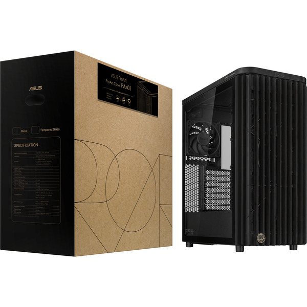 ASUS ProArt PA401 Wood Edition, Tower-Gehäuse schwarz, Tempered Glass