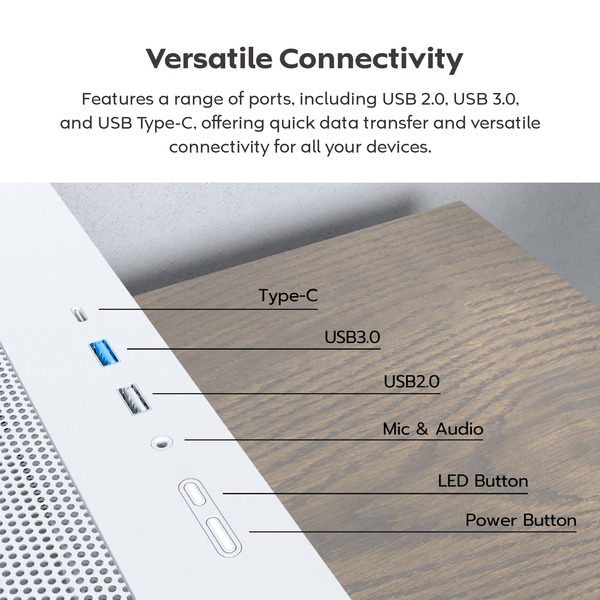 Montech X5M , Tower-Gehäuse weiß, Tempered Glass