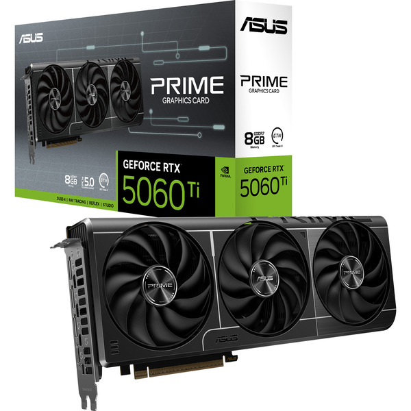ASUS GeForce RTX 5060 Ti PRIME 8GB, Grafikkarte DLSS 4, 3x DisplayPort, 1x HDMI 2.1